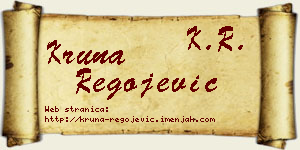 Kruna Regojević vizit kartica